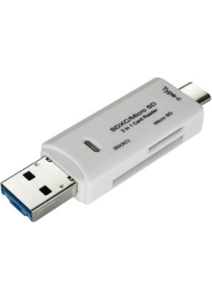 To Otg Type-C Kart Okuyucu USB 3.0 A Micro Combo To Tf Sd (Yurt Dışından)