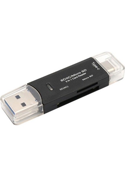 Ef Yüksek Hızlı Kart Okuyucu Adaptörü 3'ü 1 Arada Usb3.1 Usb-C/tip C Sd Tf/mikro (Yurt Dışından)