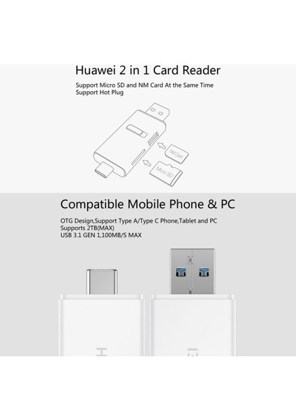 Ma Huawei Nm Kartı 90MB/S 64GB/128GB/256GB Nano Hafıza Kartı Okuyucu (Yurt Dışından) fırsatları