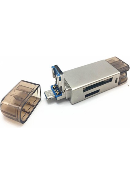 5'i 1 Arada USB / Mikro USB / Tip C (Otg) Sd Android Telefon Için Tf Kart Okuyucu (Yurt Dışından)