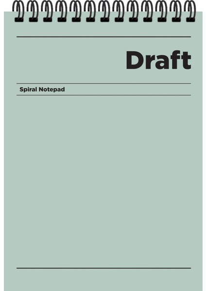 A4 Çizgili Bloknot Draft - Yeşil