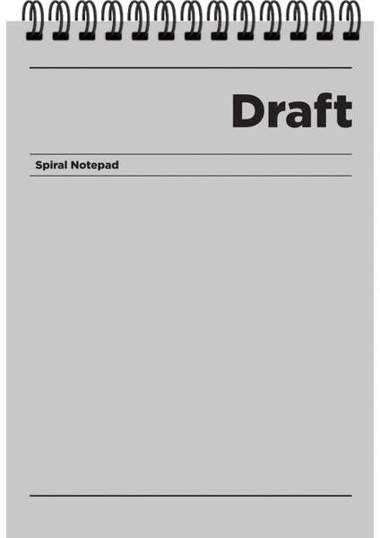 A4 Kareli Bloknot Draft - Gri