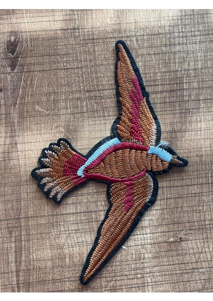 12X19 cm Nakış Işleme Kuş Aplike Arma Yama Aksesuar