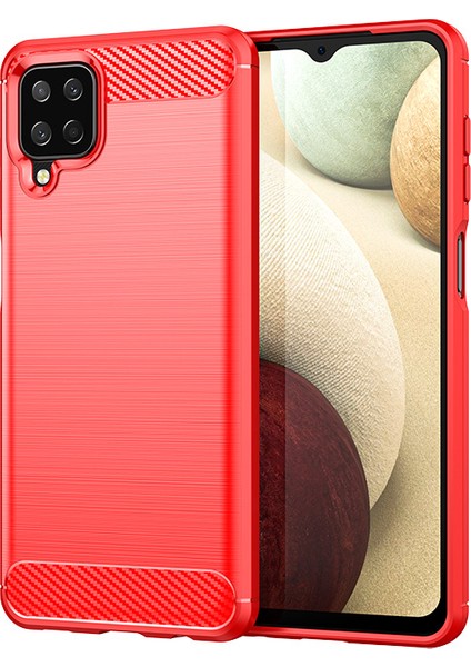 Cep Telefonu Kılıfları Samsung Galaxy Galaxy A12 Cep Telefonu Kabuğu Kırmızı (Yurt Dışından)