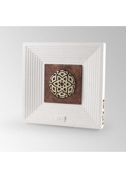 Coho Art "kozmos" Mandala Kabartma Tablo - Varak & Altın Pastel Uygulama