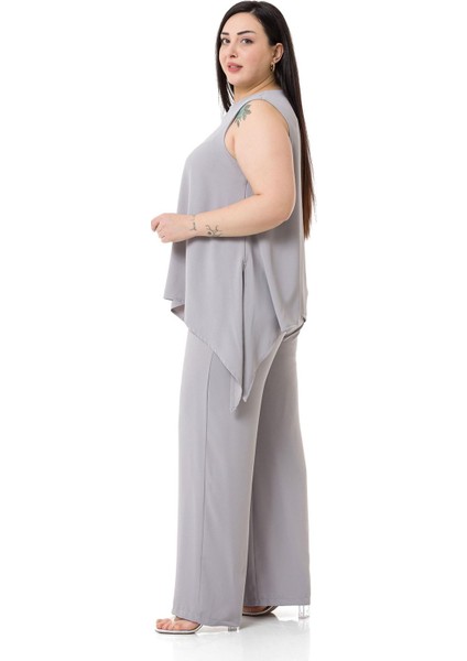 Büyük Beden Bluz Pantolon Gri Takım fırsatları