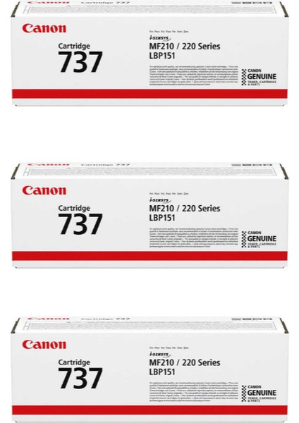 CRG-737 I-Sensys MF-226DN Orjinal Toner 3'lü Avantaj Paket 3*2,600 Sayfa Kapasiteli NI20