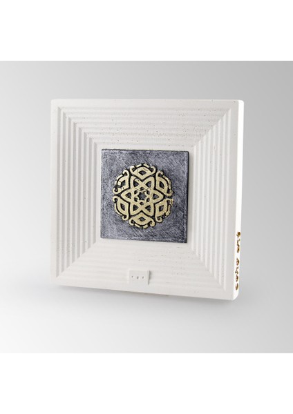 Coho Art "kozmos" Mandala Kabartma Tablo - Varak & Gümüş Pastel Uygulama