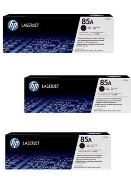 CE285A (85A) Laserjet Pro M1217NFW 3'lü Paket Orjinal Yazıcı Toneri 1,600 Sayfa * 3 Adet NI43