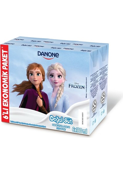 Disney Karakterli Yarım yağlı Sade Süt 180 ml x6 (Karakter seçimi yapılamamaktadır)