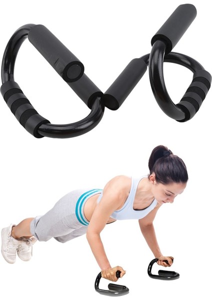 S Şekli Push Up Standı Alüminyum Şınav Aleti Spor Aracı Fitness Göğüs Egzersiz Ekipmanları 16X13X12 cm