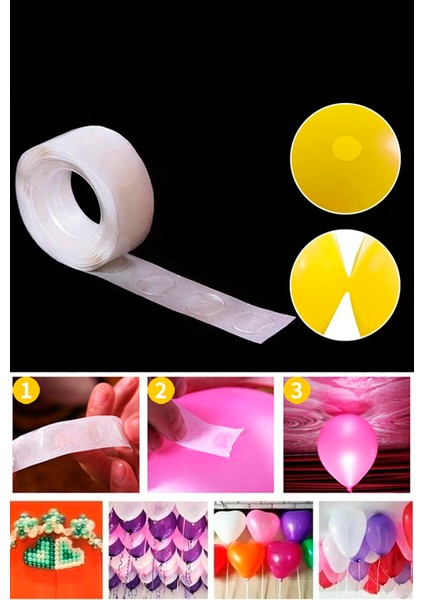 Çift Taraflı Balon Yapıştırıcı Bant 5 Metre
