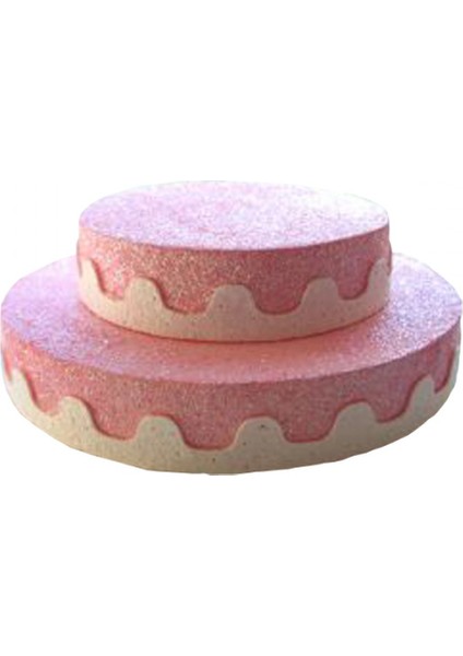 Strafor Pasta 2 Katlı - Strafor Stand 2 Katlı Pembe 29X11 cm