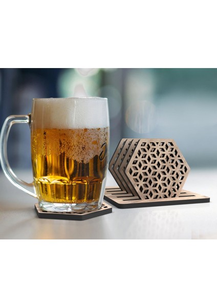 5'li Lazer Kesim Ahşap Bardak Altlığı Seti, Ev Dekorasyonu, Ev Bar Dekoru, Mutfak Dekoru, Ahşap Bardak Altlıkları, Masa Aksesuarı-2 fırsatları