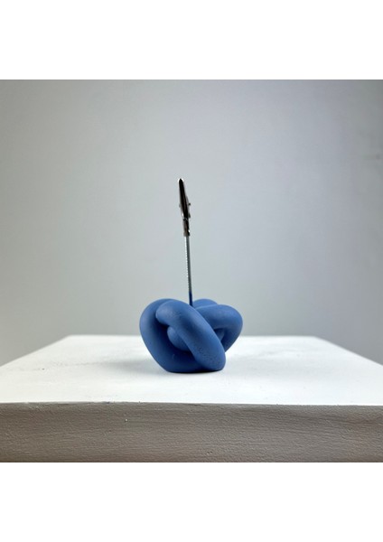 Gri Mavi Düğüm Not Tutucu