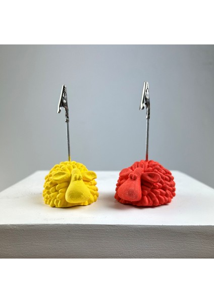 Kuzu Not Tutucu 2'li Set (Mercan-Sarı)