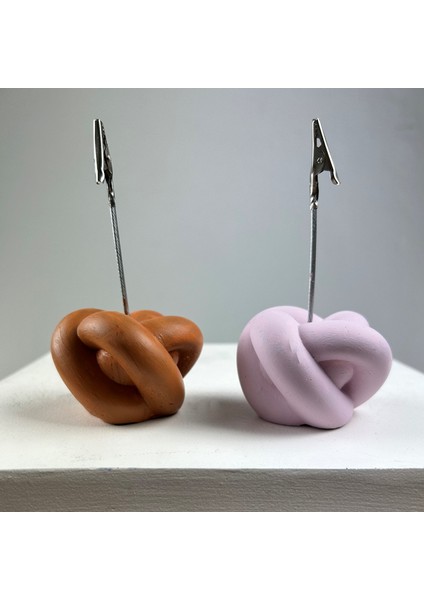Düğüm Not Tutucu 2'li Set ( Pembe - Terracota )