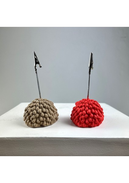 Kuzu Not Tutucu 2'li Set (Mercan-Terracota)