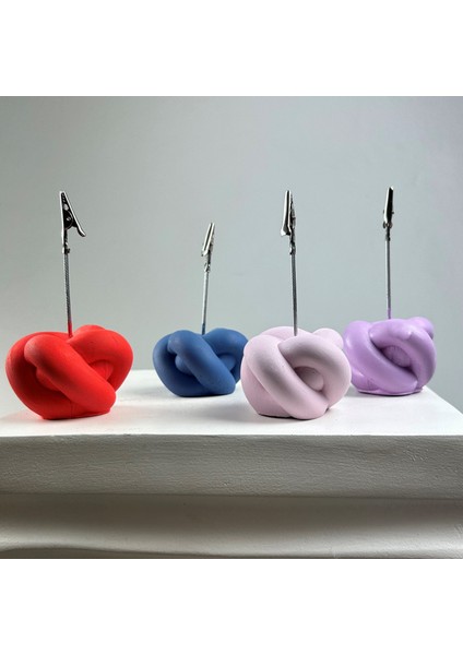 Düğüm Not Tutucu 4'lü Set (Gri Mavi-Mercan-Pembe-Lila) modelleri