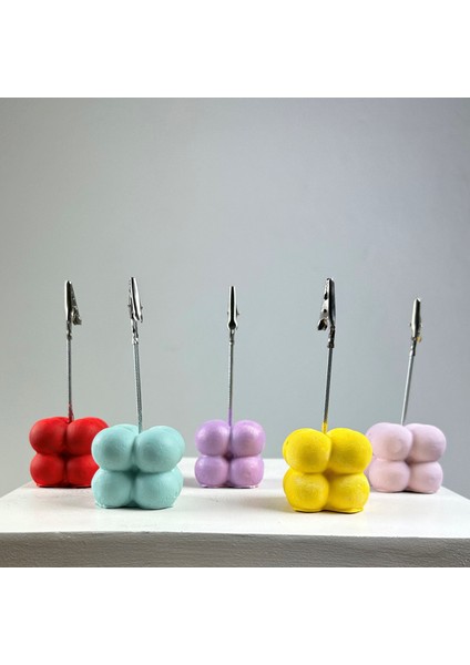 Bubble Not Tutucu 5'li Set ( Kırmızı - Sarı - Lila - Pembe - Nane)