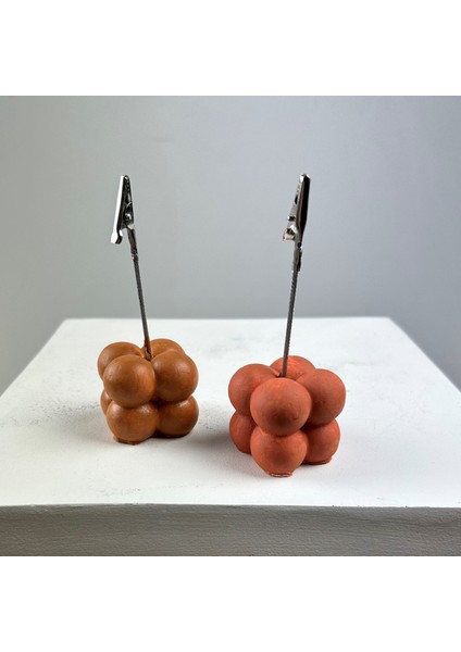 Bubble Not Tutucu 2'li Set ( Terracota - Meşe )