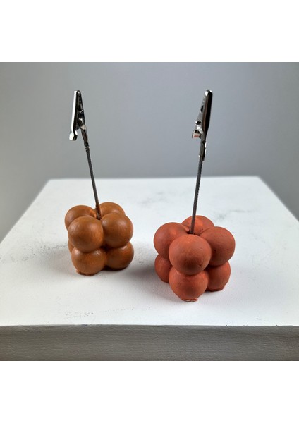 Bubble Not Tutucu 2'li Set ( Terracota - Meşe )