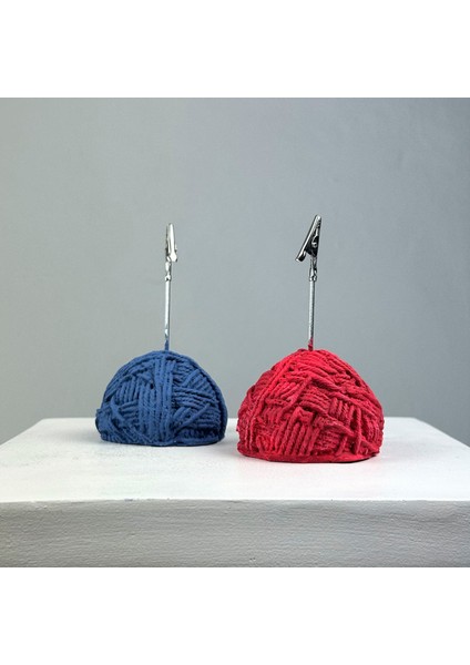 Top Yumak Not Tutucu 2'li Set ( Kırmızı - Gri Mavi )