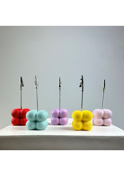 Bubble Not Tutucu 5'li Set ( Kırmızı - Sarı - Lila - Pembe - Nane) modelleri