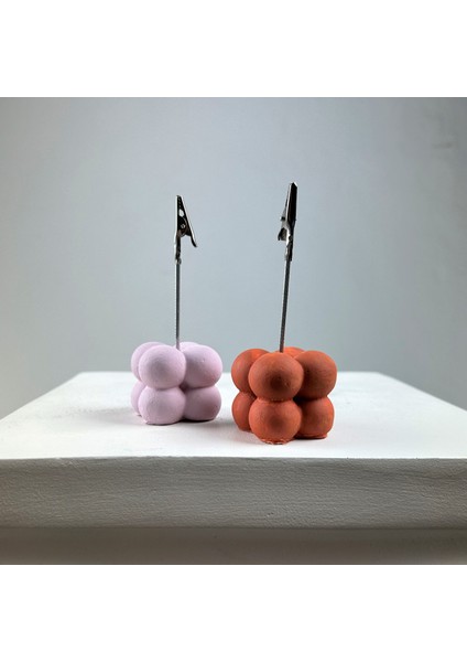 Bubble Not Tutucu 2'li Set ( Pembe - Meşe )