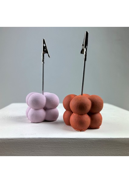 Bubble Not Tutucu 2'li Set ( Pembe - Meşe )