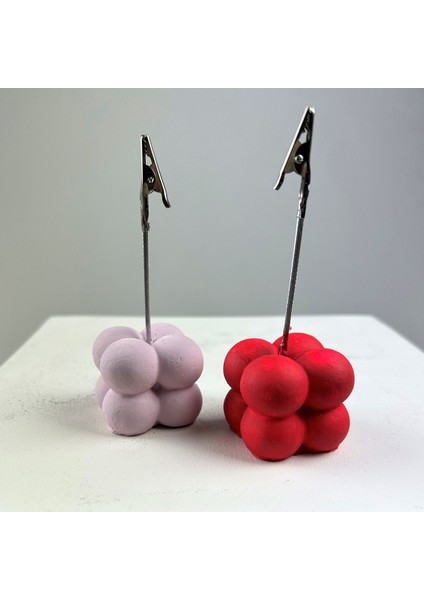 Bubble Not Tutucu 2'li Set ( Pembe-Kırmızı )