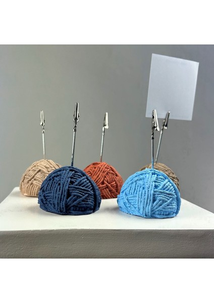 Top Yumak Not Tutucu 5'li Set (Açık Mavi - Krem - Kese Kağıdı - Gri Mavi-Terracota )