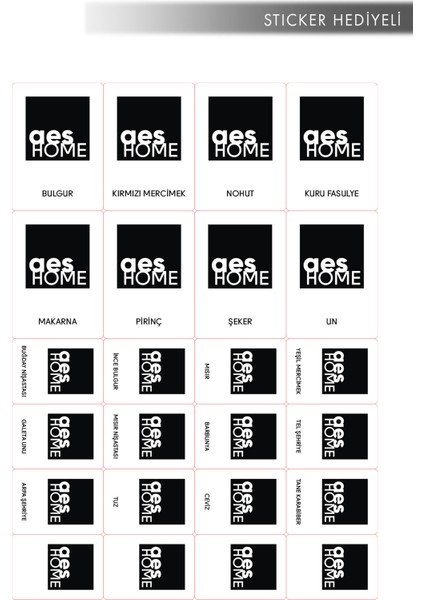 Aes Home Kırılmaz Kare Erzak Saklama Kabı Füme 1,20 Lt x 4 Adet- 0,55 Lt x 4 Adet 8' Li Set (Ölçek ve Etiket Hediyeli)