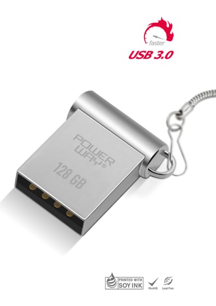 128 GB USB 3.0 Yüksek Hızlı Metal Mini Usb Flash Bellek