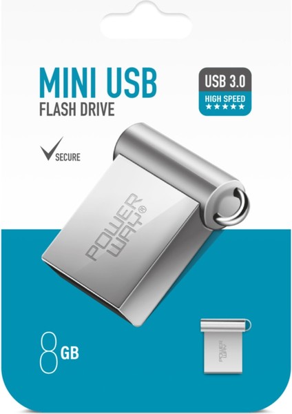 8 GB USB 3.0 Yüksek Hızlı Metal Mini Usb Flash Bellek