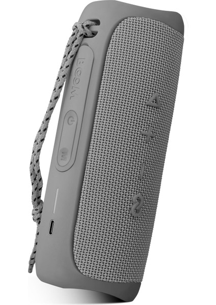 Boom Gri Taşınabilir Ses Bombası Kablosuz Bluetooth Hoparlör Speaker Yüksek Ses Çoklu Bağlantı