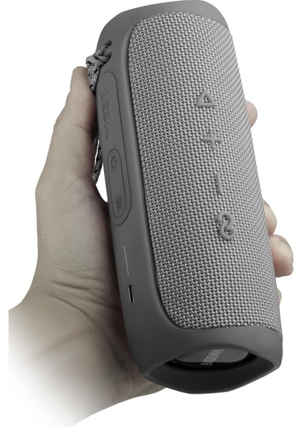 Boom Gri Taşınabilir Ses Bombası Kablosuz Bluetooth Hoparlör Speaker Yüksek Ses Çoklu Bağlantı