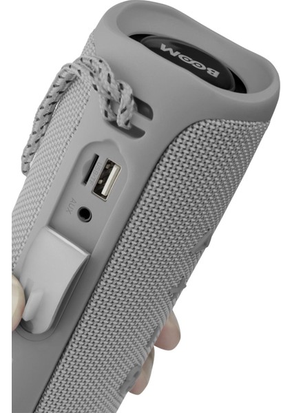 Boom Gri Taşınabilir Ses Bombası Kablosuz Bluetooth Hoparlör Speaker Yüksek Ses Çoklu Bağlantı