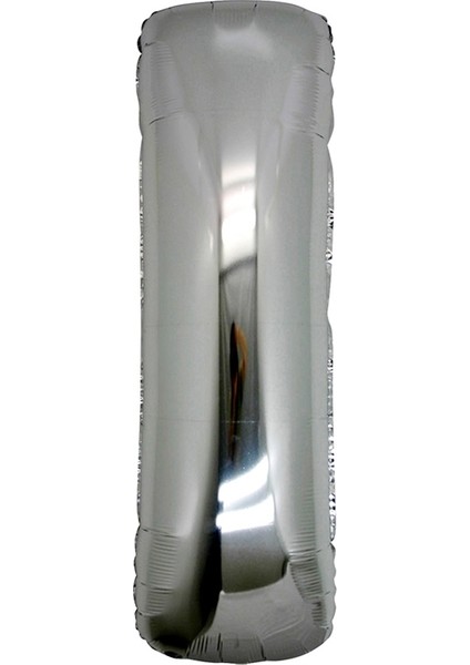 Parti Aksesuar I Harf Folyo Balon Gümüş Renk 40 Inç