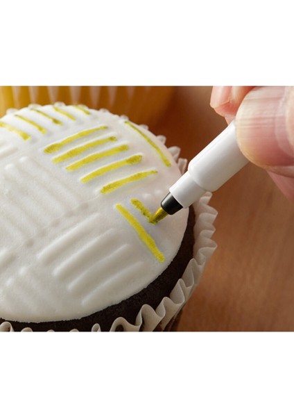 Pasta Süsleme ve Dekorasyon Için Yenilebilir Gıda Kalemi Sarı