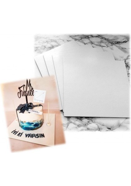 Pasta Altlığı Beyaz 34X34 cm 5'li