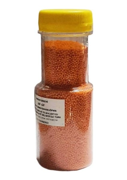 Pasta Süsleme Şekeri - Kaskas Yenilebilir Kum Şeker 100 gr Turuncu