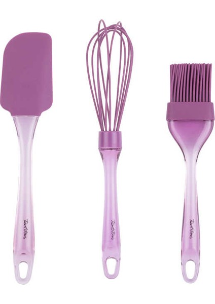 Vişne Renkli Silikon 3lü Hazırlık Seti