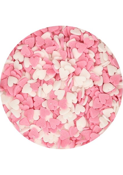 Mini Pembe Soft Kalp Sprinkles Şeker 70 gr