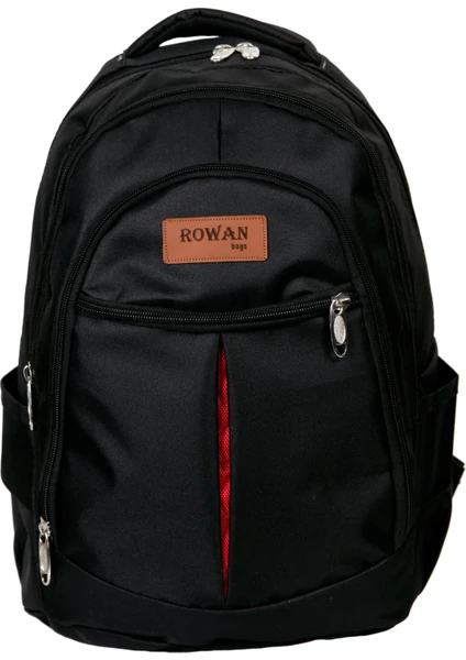 Rowan Çanta Rowan Siyah Içi Komple Astarlı ,laptop Bölmeli Sırt ve Okul Çantası 44*34*24 cm