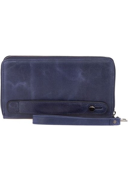 Lacivert Crazy Horse Unisex Portföy & Clutch Çanta Ar P-706-CR