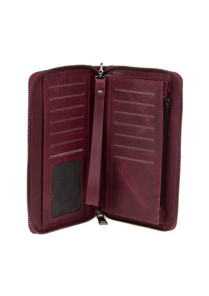Bordo Unisex Portföy & Clutch Çanta Ar P-706-CR