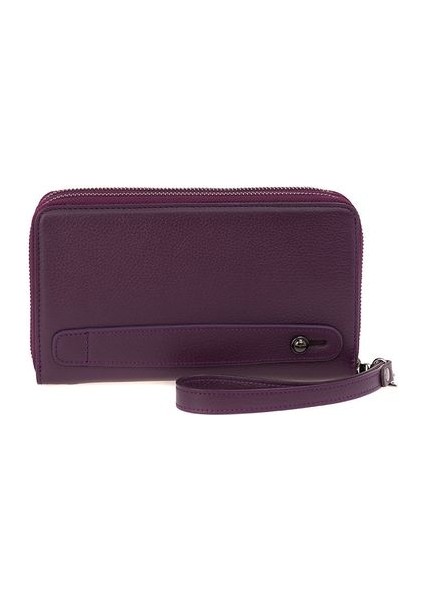 Mor Rölax Deri Unisex Portföy & Clutch Çanta Ar P-715