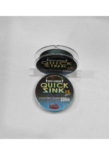 Sea Horse Quick Sink 0,14 mm 200MT 4x Ipek Misina Abrasıon-Resıstant Blue Dia.0.14- 25LB 11.5kg