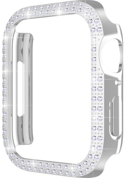 Çift Sıra Elmas Pc Apple Watch Serisi 7 45 mm. (Gümüş) (Yurt Dışından)